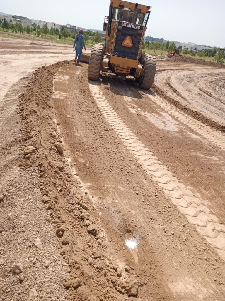 D9 Road Construction: Leveling and Asphalt Paving in Gulberg Green, Islamabad