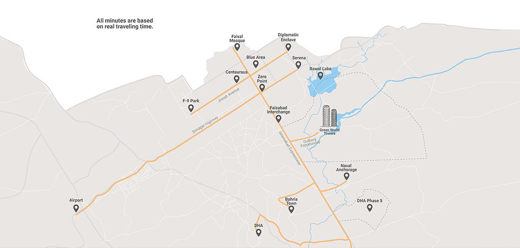 Proximity to Major Islamabad Landmarks